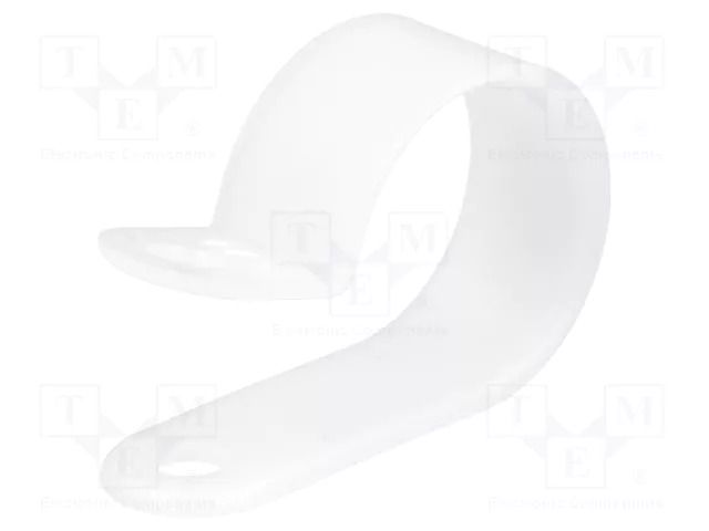 Fixing clamp; Cable P-clips; ØBundle : 20mm; polyamide; natural FIX&FASTEN FIX-CC-9
