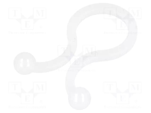 Cable clips; 10mm; polyamide; natural; UL94V-2; Cable P-clips FIX&FASTEN FIX-TL-3A