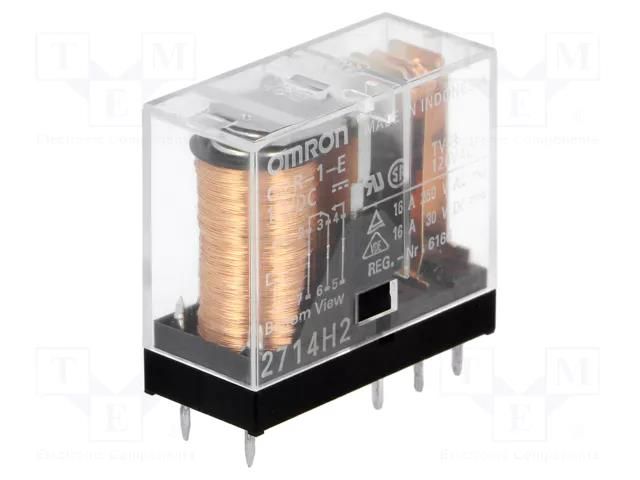 Relay: electromagnetic; SPDT; Ucoil: 12VDC; Icontacts max: 16A OMRON Electronic Components G2R-1-E-12DC