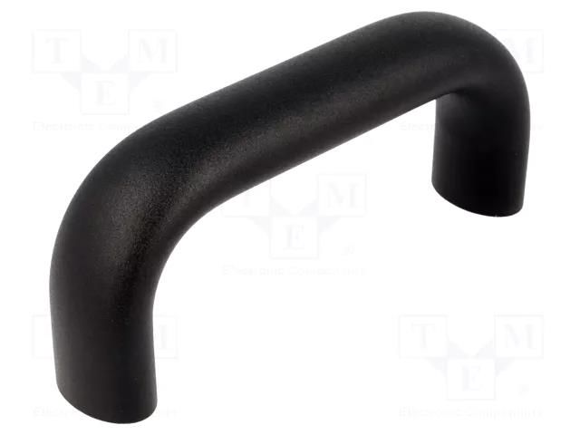 Holder; aluminium; black; H: 55mm; L: 129mm; W: 26mm; handle ELESA+GANTER GN565-26-112-SW