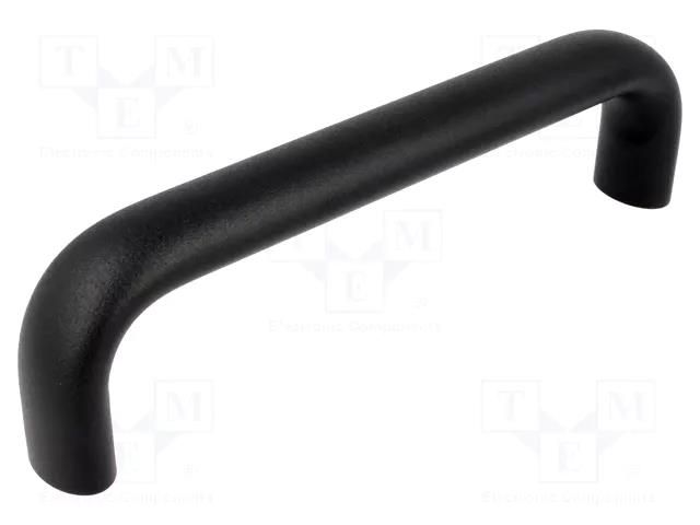 Holder; aluminium; black; H: 57mm; L: 209mm; W: 26mm; handle ELESA+GANTER GN565-26-192-SW