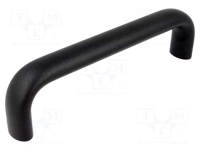Holder; aluminium; black; H: 57mm; L: 209mm; W: 26mm; GN 565; handle ELESA+GANTER GN565-26-192-SW