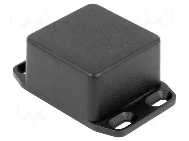 Enclosure: multipurpose; X: 51mm; Y: 51mm; Z: 31mm; with fixing lugs HAMMOND HM-1590LBFLBK