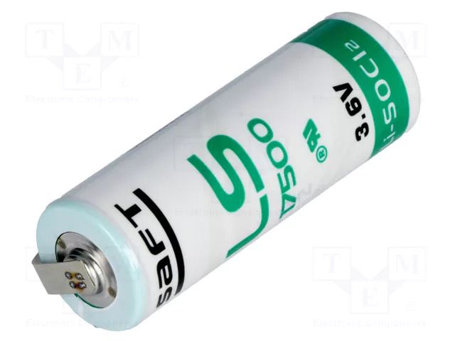 Battery: lithium; A,R23; 3.6V; 3600mAh; non-rechargeable; Ø17x50mm SAFT SAFT-LS17500CNR