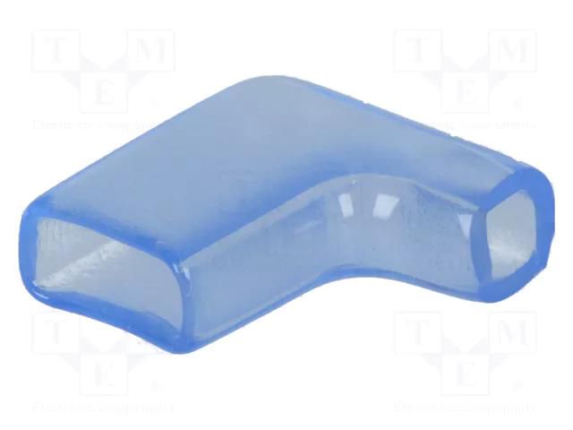 Terminals cover; 6.5mm; Ø: 4mm; angled; L: 17mm; PVC FIX&FASTEN F8040UL