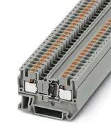 DINRAIL TERMINAL BLOCK, 2WAY, 10AWG, GRY 3212112