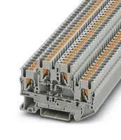DINRAIL TERMINAL BLOCK, 4WAY, 12AWG, GRY 3211445