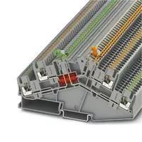 DINRAIL TERMINAL BLOCK, 4WAY, 12AWG, GRY 3210400