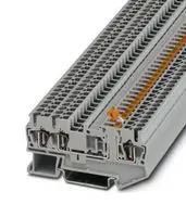 DINRAIL TERMINAL BLOCK, 3WAY, 12AWG, GRY 3036356