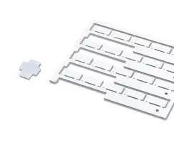 LABEL, POLYMER, WHITE, 9MM X 20MM 0803980
