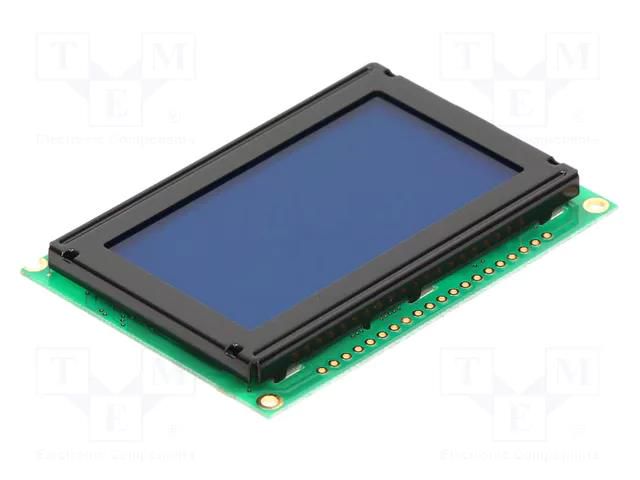 Display: LCD; graphical; 128x64; STN Negative; blue; 75x52.7x8.9mm RAYSTAR OPTRONICS RG12864B1-BIW-V