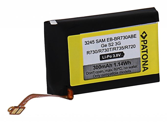 PATONA Battery f. Samsung Gear S2 3G R730 R730t R735 R720 EB-BR730ABE, PATONA 3245 4055655227445