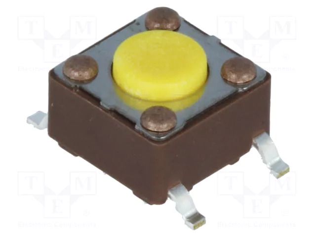 Microswitch TACT; SPST-NO; Pos: 2; 0.05A/12VDC; SMT; none; 5.2N DIPTRONICS DTSM-61Y-V-B