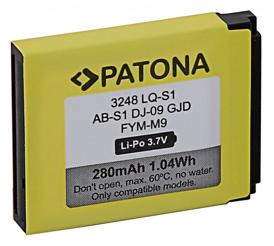 PATONA Battery f. LQ-S1 AB-S1 DJ-09 GJD FYM-M9, PATONA 3248 4055655227476