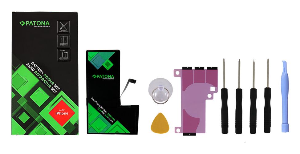 PATONA Premium Battery f. XS Max A1921 A2101 A2102 A2103 A2104 616-00502 616-00507 incl. power tool set, PATONA 3254