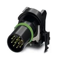 FLUSH TYPE CONN, PLUG, 12POS, M12, PCB 1424198