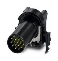 FLUSH TYPE CONN, PLUG, 17POS, M12, PCB 1424200