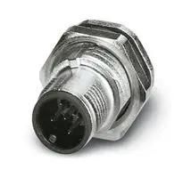 FLUSH TYPE CONN, PLUG, 5POS, M12, PANEL 1552311