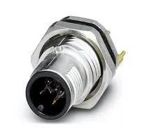 FLUSH TYPE CONN, PLUG, 5POS, M12, PANEL 1558551