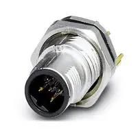 FLUSH TYPE CONN, PLUG, 5POS, M12, PANEL 1552971