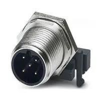 FLUSH TYPE CONN, PLUG, 5POS, M12, PANEL 1527867