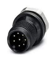 FLUSH TYPE CONN, PLUG, 8POS, M12, PANEL 1436440
