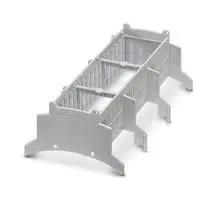 DIN RAIL HOUSING, UPPER, PC, GREY 2278526