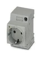 MAINS SOCKET, 2P, 16A, 250V, DIN RAIL 0804026