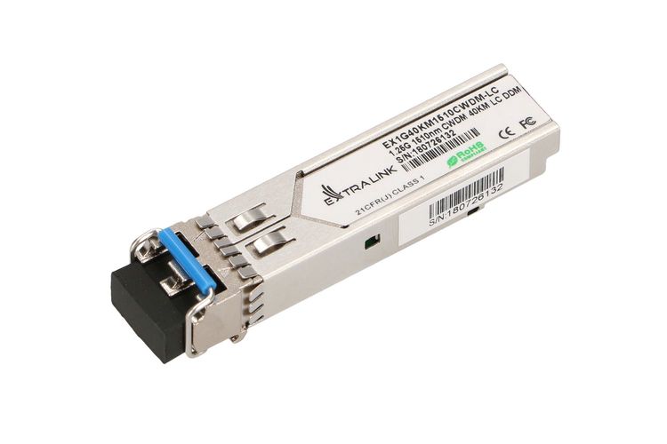 Extralink SFP 1.25G | SFP CWDM Module | 1,25Gbps, 1510nm, single mode, 40km, LC, DOM, EXTRALINK EX.13599