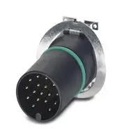 FLUSH TYPE CONN, PLUG, 17POS, M12, PCB 1411961