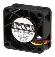 DC AXIAL FAN, 11.7CU.FT/MIN, BALL, 40MM 9GA0424P6H001