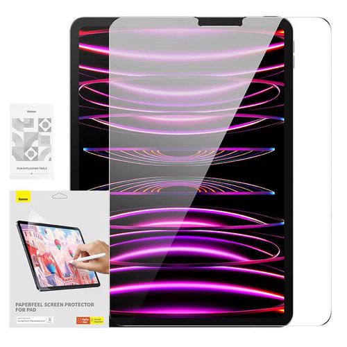 Baseus Paperfeel film For Pad Pro (2018/2020/2021/2022) 11″ /Pad Air4/Air5 10.9″, Clear, Baseus P40012302201-03