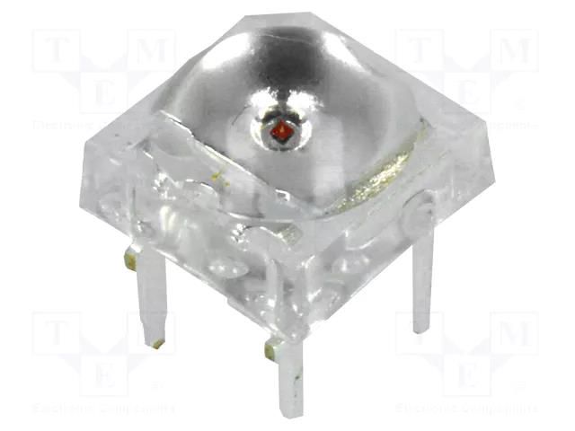 LED Super Flux; yellow; 7.62x7.62mm; 2180÷4800mcd; 130°; 70mA OPTOSUPPLY OS5YKAZ5D1P