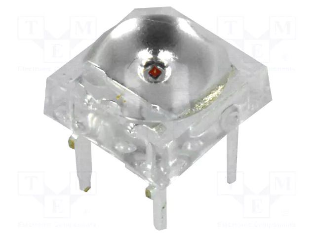 LED Super Flux; yellow; 7.62x7.62mm; 2180÷4800mcd; 130°; 70mA OPTOSUPPLY OS5YKAZ5D1P