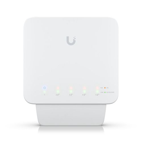 Ubiquiti USW-FLEX | Switch | UniFi, 5x RJ45 1000Mb/s, 1x PoE In, 4x PoE Out, 46W, UBIQUITI USW-FLEX 0817882027595