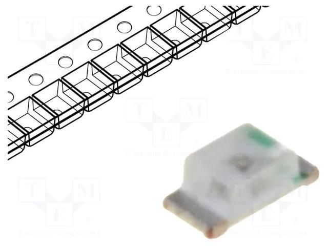 LED; SMD; 0603; amber; 15÷25mcd; 1.6x0.8x0.6mm; 140°; 20mA; λd: 605nm LUCKYLIGHT LL-S192UAC-2A