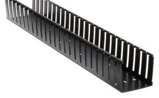 WIDE SLOT DUCT, 57.2X53.8MM, PVC, BLACK G2X2BL6