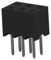 CONNECTOR, RCPT, 6POS, 2ROW, 2MM 2MM-R-D03-VT-02-H-TB