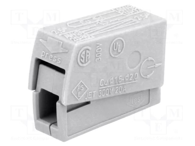 Quick splice; 24A; 400V; spring clamp; 0.5÷2.5mm2; quick splice WAGO 224-101