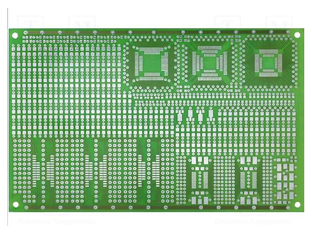 Board: universal; single sided,prototyping; W: 100mm; L: 160mm SOLDER PEAK MS-DIP/SMD3