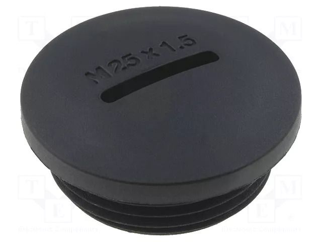 Stopper; M25; 1.5; polyamide; black; H: 12.8mm; Øout: 29.7mm KSS WIRING MSP-25