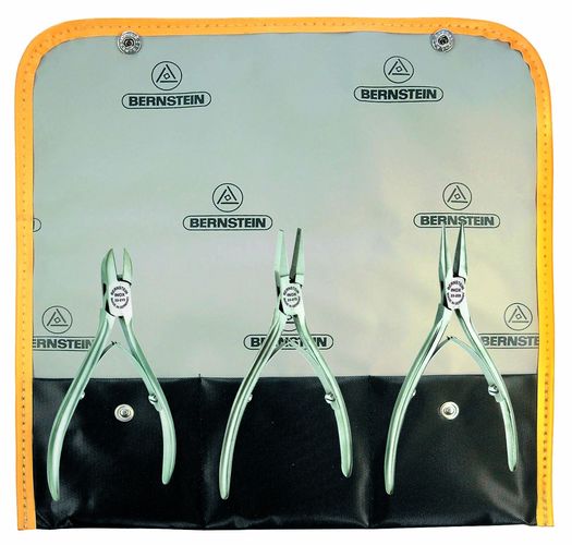3-piece set Inox high grade pliers in a wallet of nylon 33-100