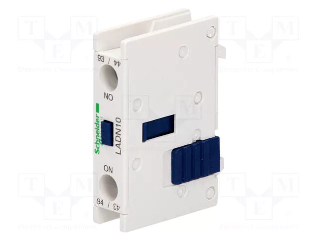 Auxiliary contacts; Leads: screw terminals; front; Contacts: NO SCHNEIDER ELECTRIC LADN10