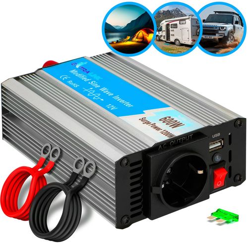 Extralink OPIM-600W | Car voltage converter | 12V, 600W modified sine, EXTRALINK EX.18051 5903148918051