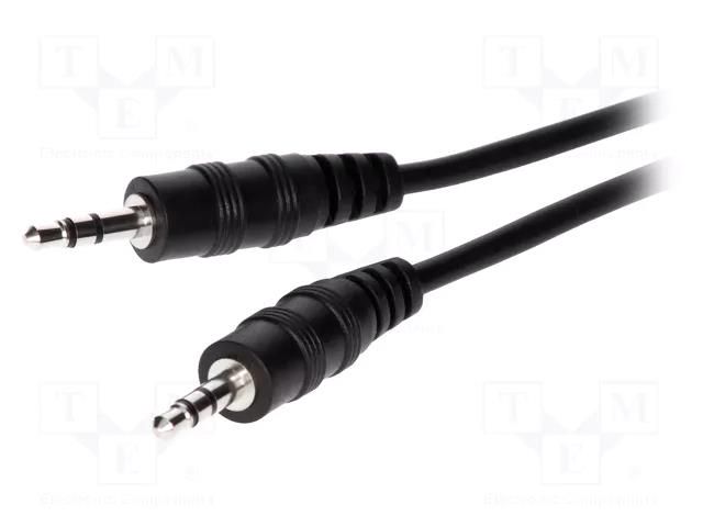 Cable; Jack 3.5mm 3pin plug,both sides; 1.2m; black BQ CABLE BQC-JPSJPS-0120