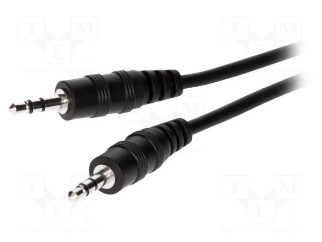 Cable; Jack 3.5mm 3pin plug,both sides; 10m; black BQ CABLE BQC-JPSJPS-1000