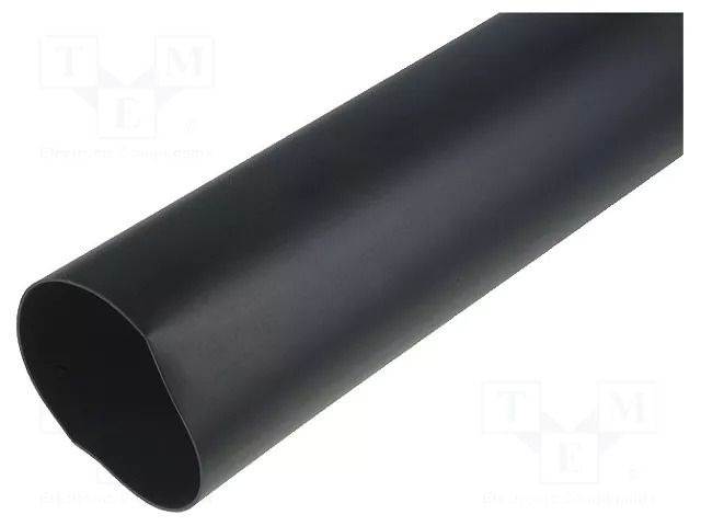 Heat shrink sleeve; 3.5: 1; 63mm; L: 1m; black; Wall thick: 2.8mm HELLERMANNTYTON MU47-63/19-BK