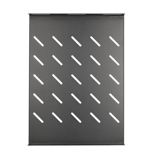 Extralink 1U 350mm Black | Fixed shelf | 19", 490x360mm, for 600mm depth cabinets, EXTRALINK EX.19096