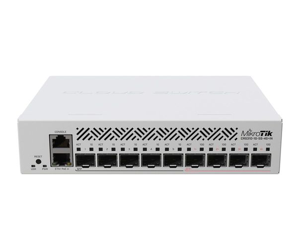 MikroTik CRS310-1G-5S-4S+IN | Switch | 1x RJ45 1000Mb/s, 5x SFP, 4x SFP+, RouterOS L5, MIKROTIK CRS310-1G-5S-4S+IN 4752224007827