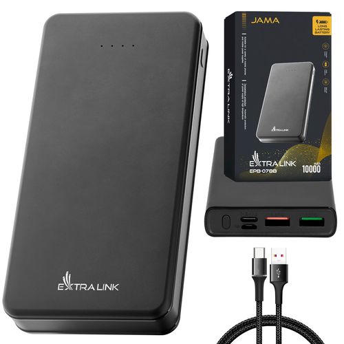 Extralink EPB-078B 10000mAh Black | Powerbank | Power bank, USB-C, EXTRALINK EX.19560 5903148919560